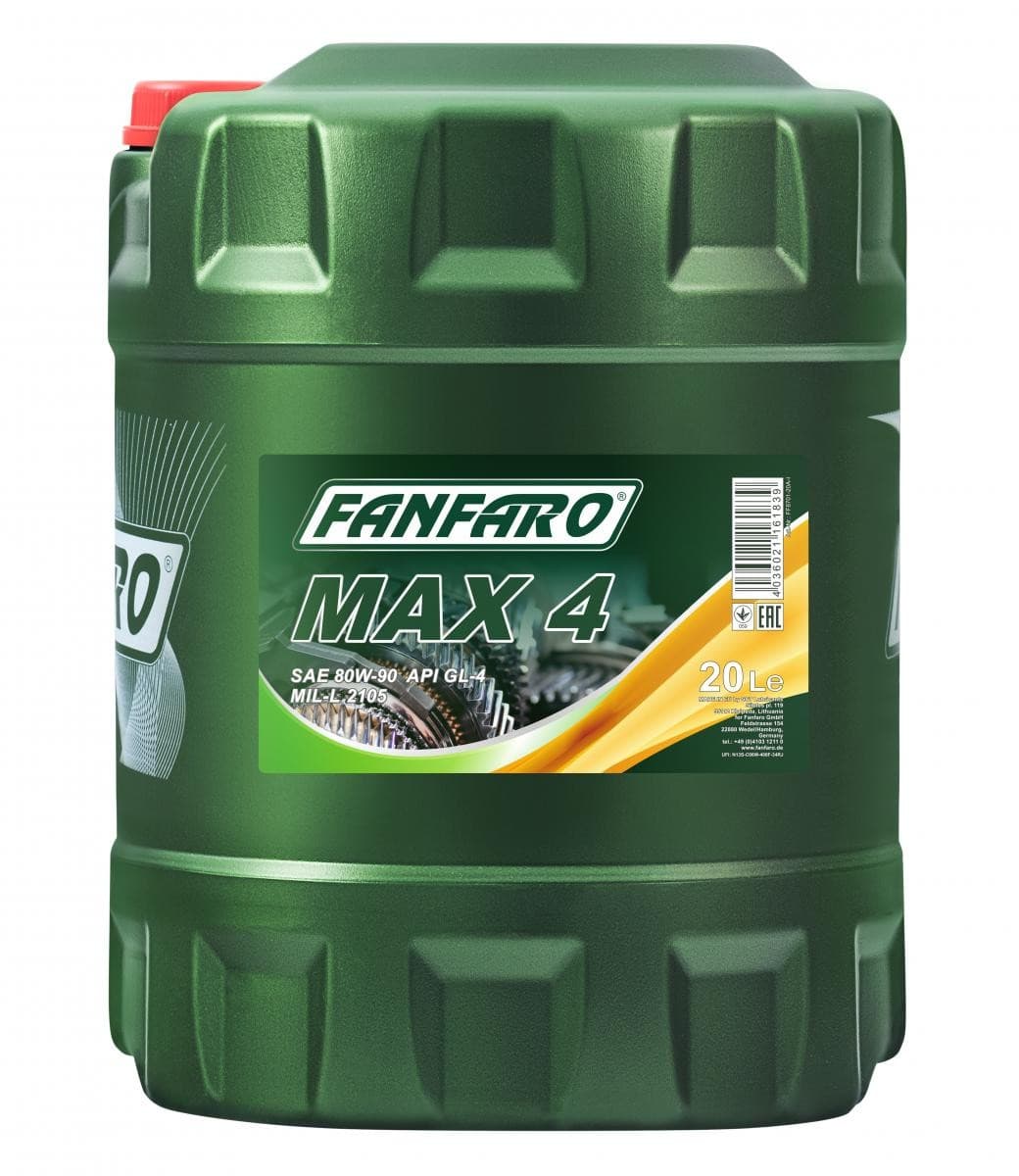 FANFARO MAX 4 FF8701-20 Huile de transmission 80W-90, Capacité: 20I