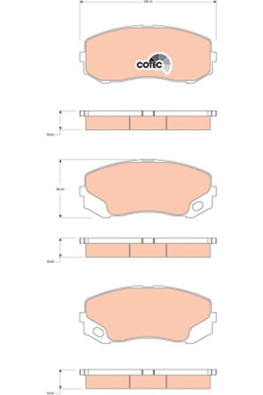 TRW COTEC GDB3492 Plaquettes de frein pour MITSUBISHI Canter (FB7, FB8, FE7, FE8) 7.Generation, Canter (FE5…