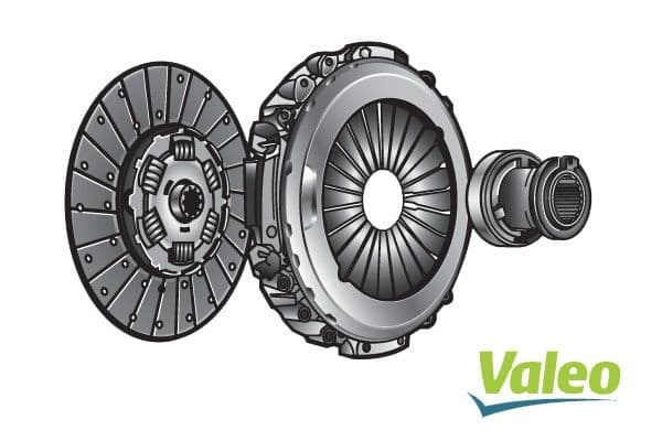 VALEO NEW ORIGINAL KIT3P 827178 Kit d'embrayage pour RENAULT TRUCKS Midlum 280.18, 280.16, 280.14 avec buté…